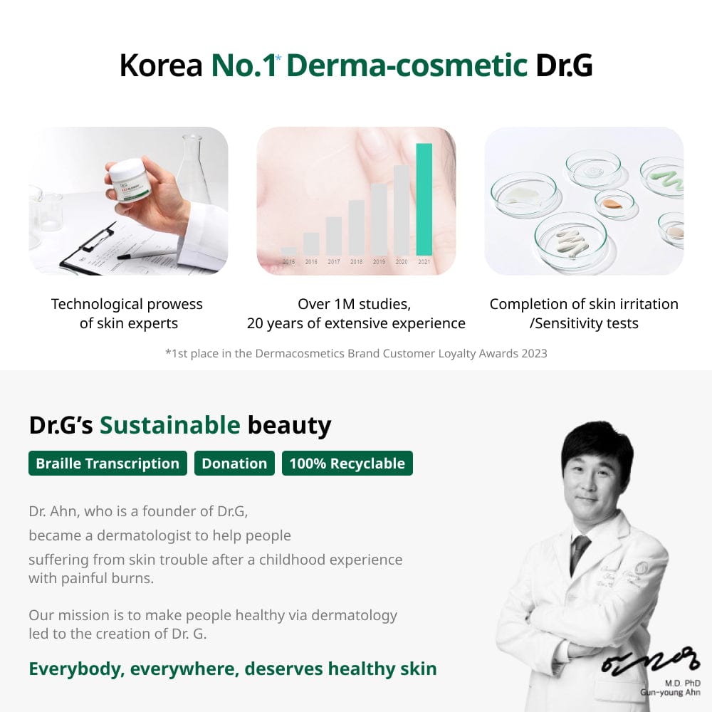 Dr.G Global Face Masks/Pads DR.G R.E.D BLEMISH CLEAR QUICK SOOTHING PADS (70EA)