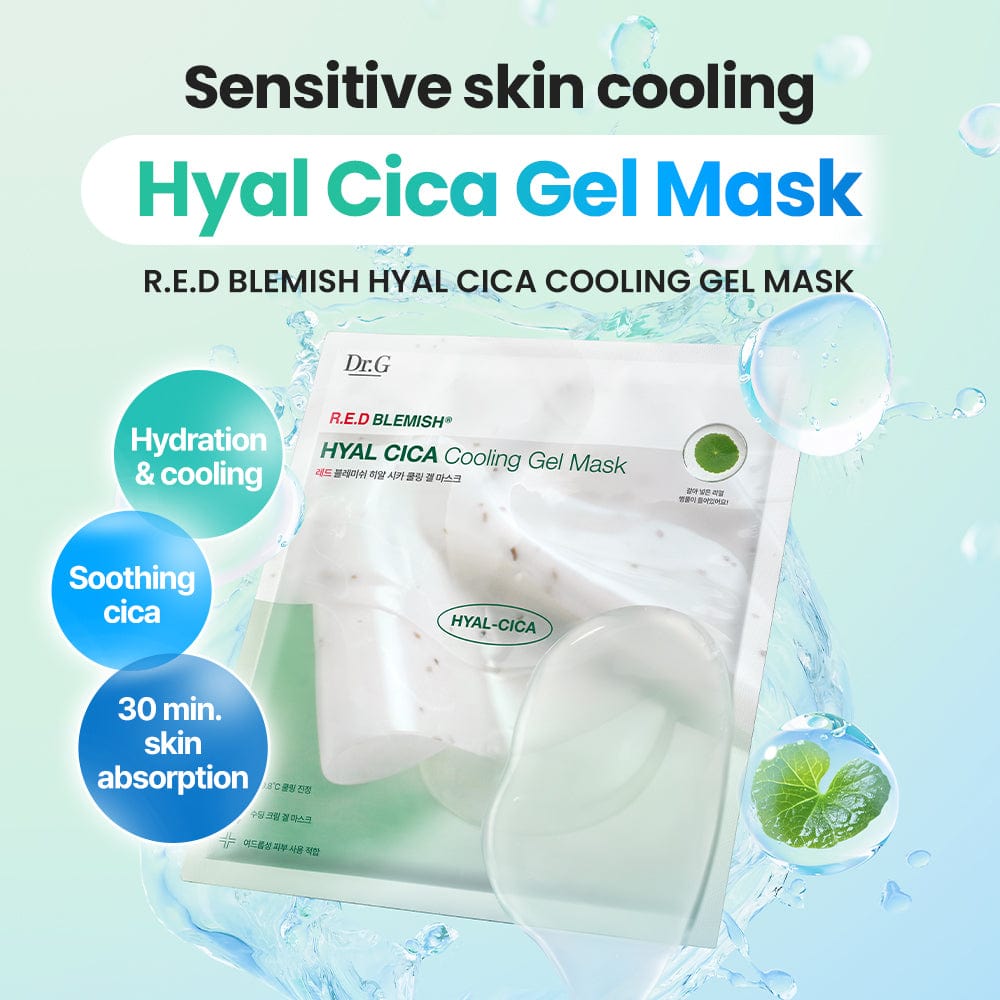 Dr.G Global Face Masks/Pads DR.G R.E.D BLEMISH COOL SOOTHING TROUBLE GEL MASK SET (10ea)