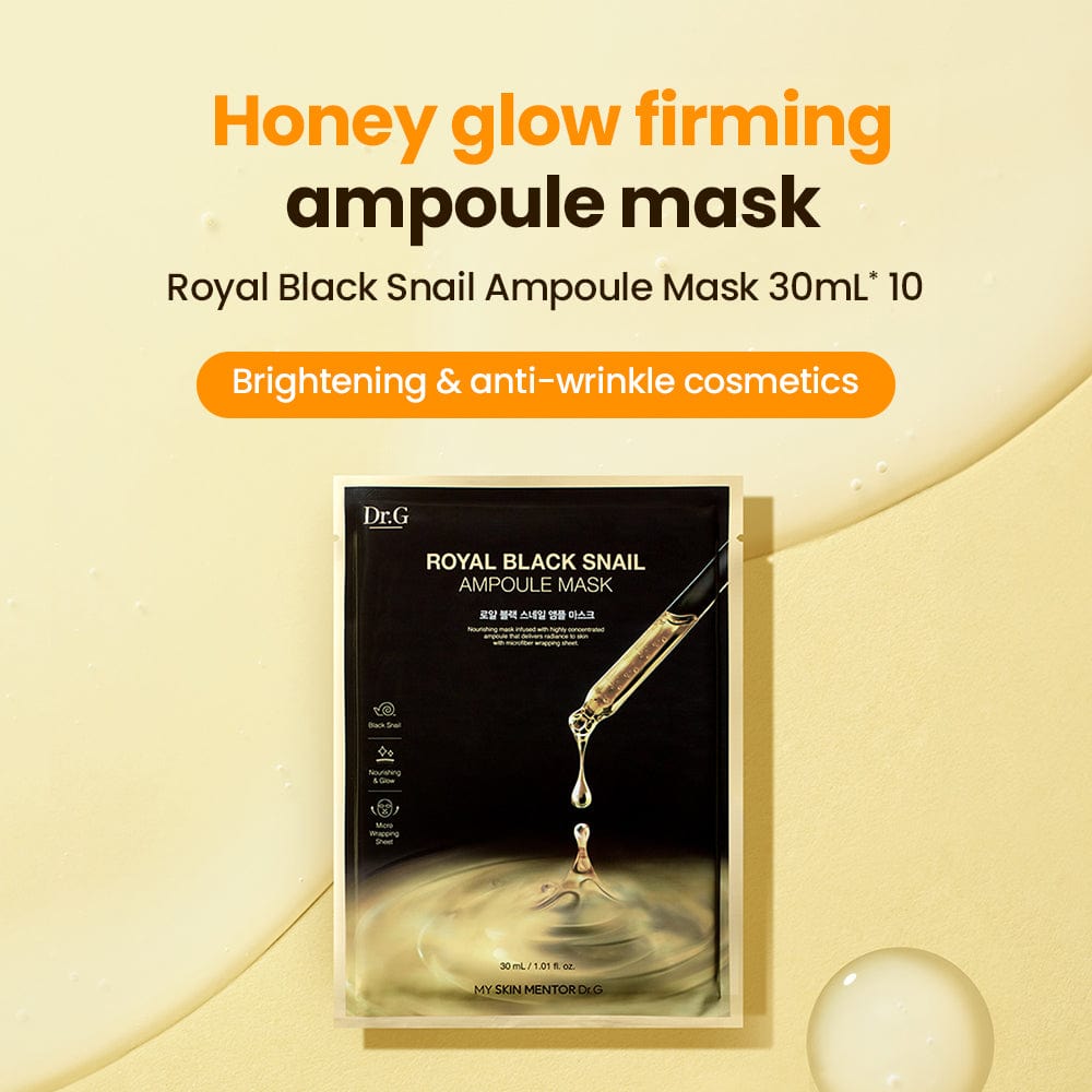 Dr.G Global Face Masks/Pads DR.G ROYAL BLACK SNAIL AMPOULE MASK (1BOX-10P)