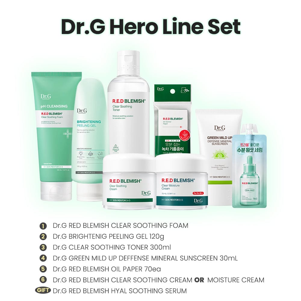 Dr.G Global Moisturizers/Creams DR.G HERO LINE UP SET