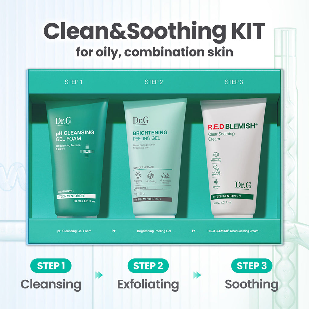 Dr.G Global Moisturizers/Creams DR.G R.E.D BLEMISH CLEAN AND CREAM TRIAL KIT