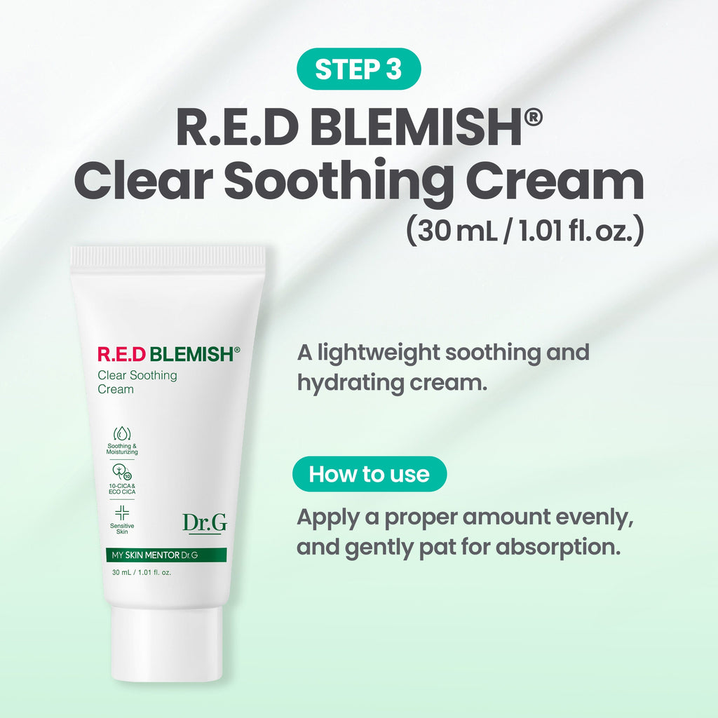 Dr.G Global Moisturizers/Creams DR.G R.E.D BLEMISH CLEAN AND CREAM TRIAL KIT