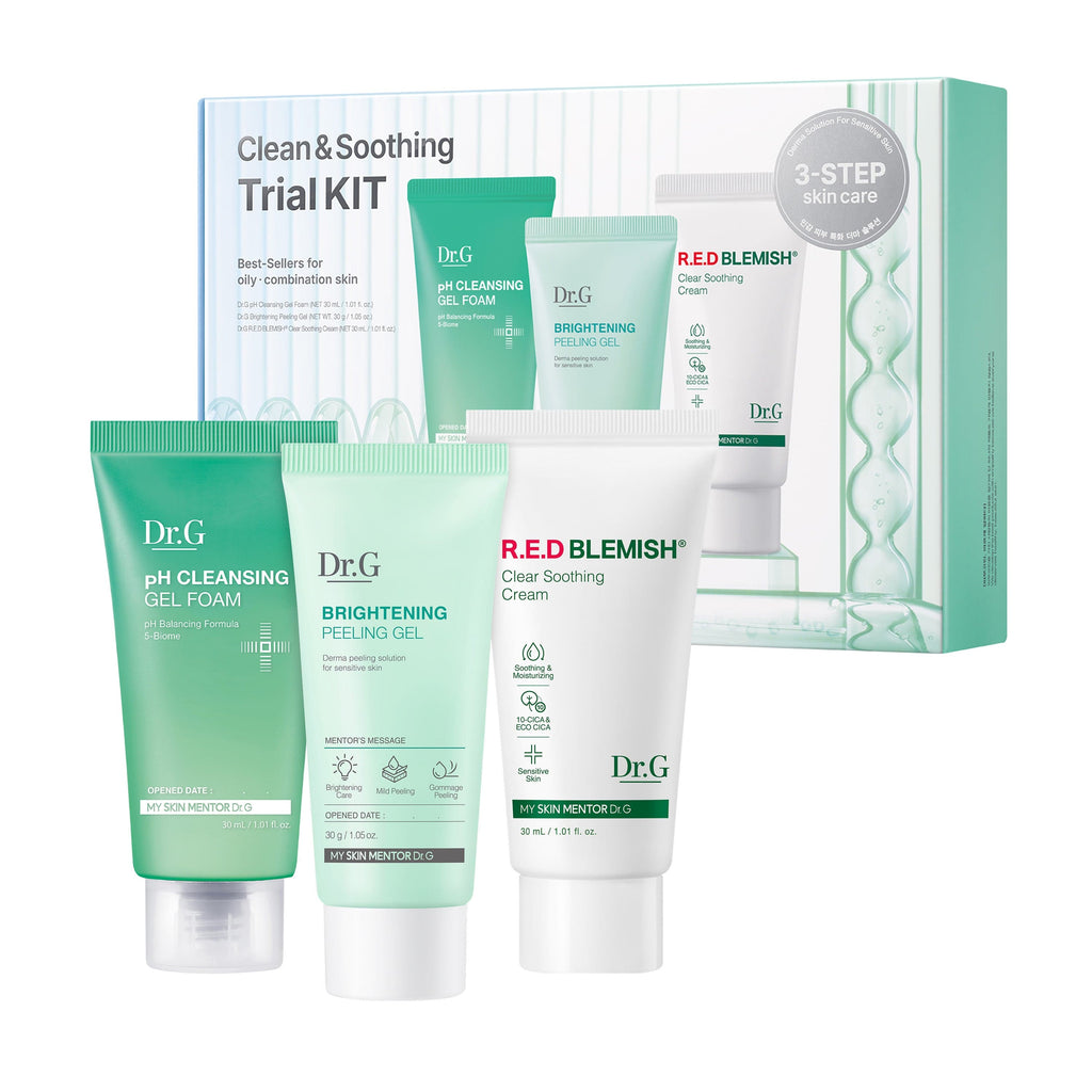 Dr.G Global Moisturizers/Creams SOOTHING DR.G R.E.D BLEMISH CLEAN AND CREAM TRIAL KIT