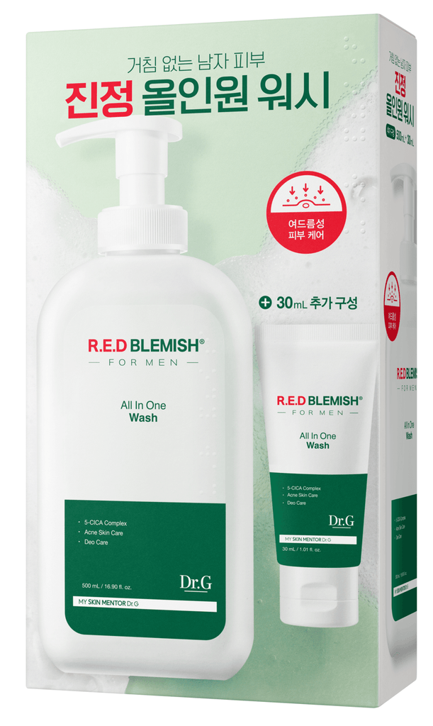 Dr.G Global 🎁 [NEW] R.E.D BLEMISH FOR MEN ALL IN ONE WASH SPECIAL SET (500ML + 30ML) (100% off)