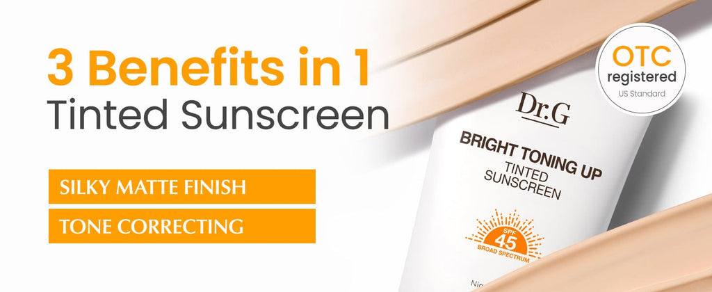 Dr.G Global Sun Protection [NEW] DR.G BRIGHT TONING UP TINTED SUNSCREEN (50ML / OTC)